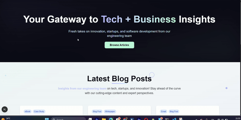 Tech & business blog CMS
